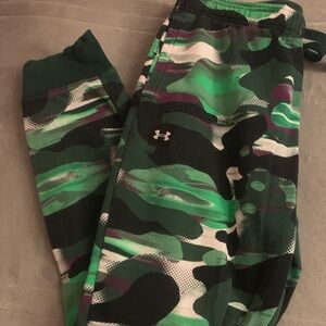 Under Armour Kids Green Camouflage Joggers